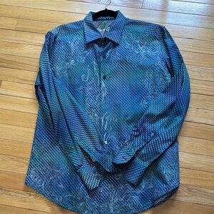 Robert Graham Button Down Shirt with Intricate Pattern